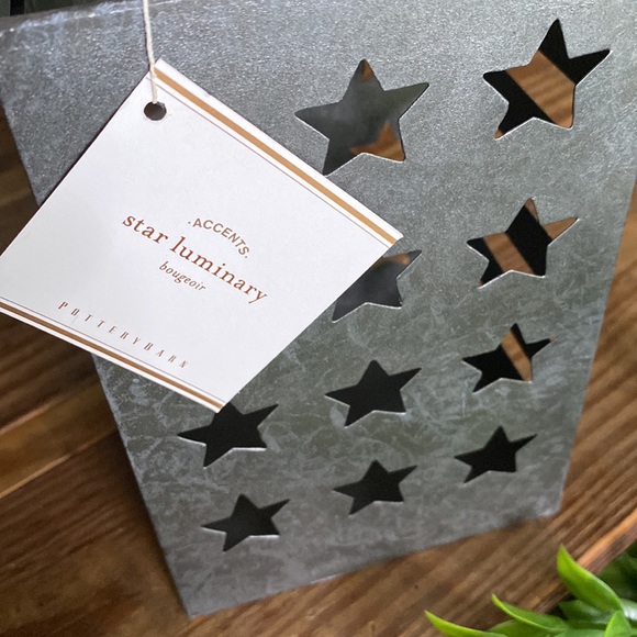 Pottery Barn Galvanized Outdoor Stars and Stripes Luminary - Picture 8 of 16